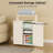 24.4'' x 14.8'' Crafting Storage Cabinet with Wheels
