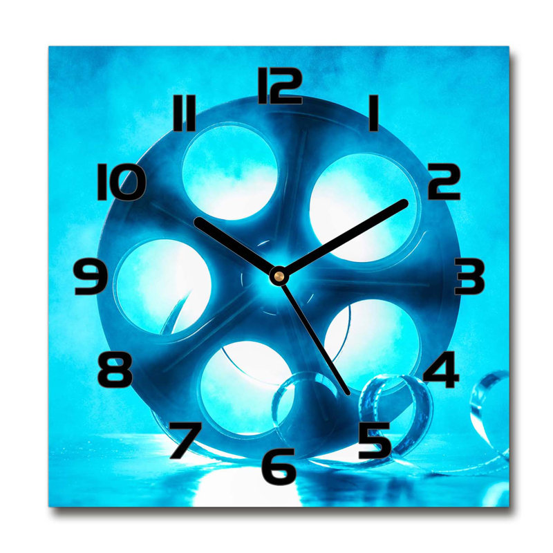 Ilija Glass Wall Clock, Black