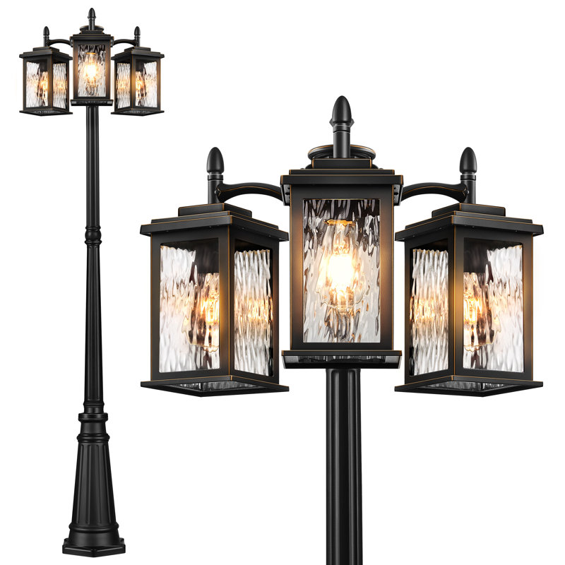 Lampadaires 3 lumières Dusk to Dawn (double)