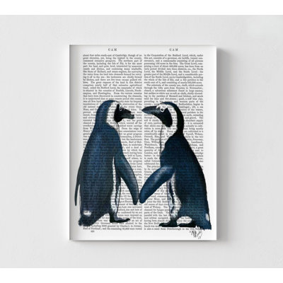 Penguins In Love By Fab Funky, Lovely Penguin Decor, Anniversary Gift Idea, Wedding Gift Poster, Cute Penguin Wall Art, Studio Decor