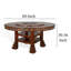 Table de salle à manger Odell avec plateau tournant, 60 po, brun foncé, Odell