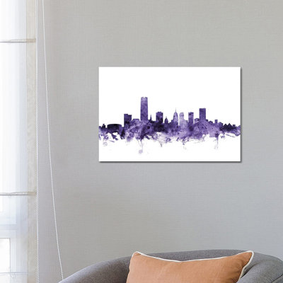 Oklahoma City Skyline by Michael Tompsett - Wrapped Canvas Print
