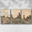 Hillside Walking Path IV, ensemble de 3 toiles encadrées sur toile-97792793-97792796