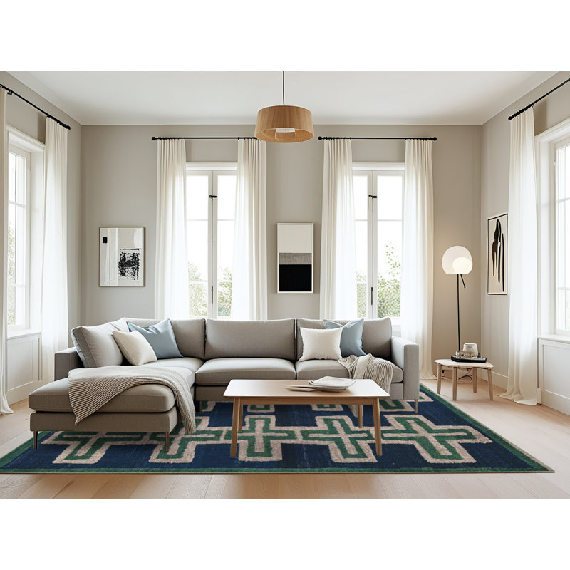 Abstract Indoor Rug, Rectangle 8' x 12'