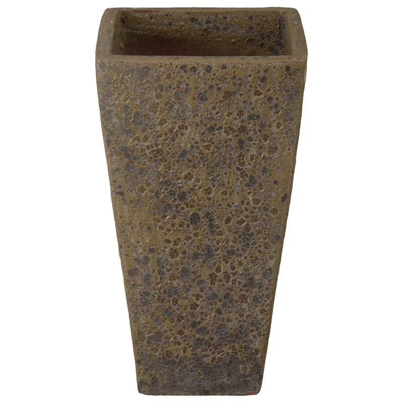CRISCO TALL SQUARE PLANTER, 31.5" H x 17" W x 17" D, Brown
