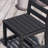 Set of 2 HDPE Outdoor Dining Side Chairs, Weather-Resistant Armless Slat-Back Patio Chairs, 300 lb. Capacity Each, Black-2092434717