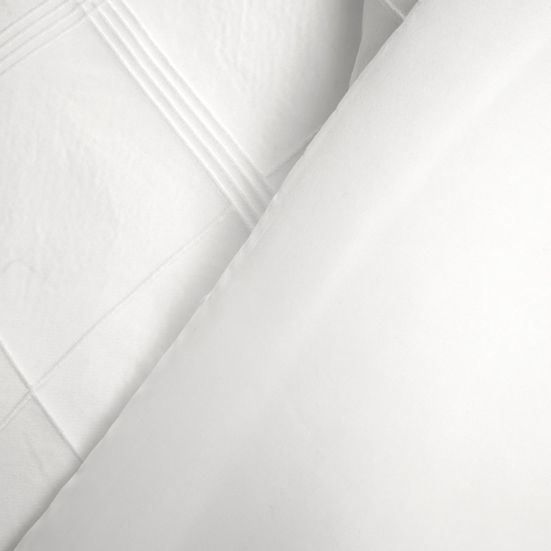 Pure White Microfiber 3 Piece Comforter Set, King Comforter + 2 Shams