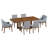 7 - Piece Extendable Trestle Dining Set-1786495056
