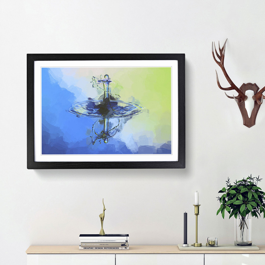 Droplet of Water in Abstract - Picture Frame Graphic Art Print