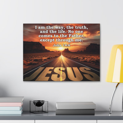 John 14:6 Way Truth Life Christian Wall Art Print