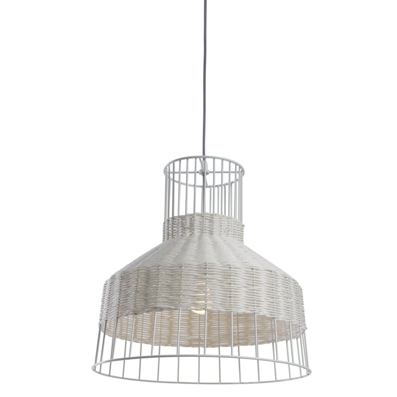 Laika 1 - Light Pendant, Natural, 19" H x 21" W x 21" D, White