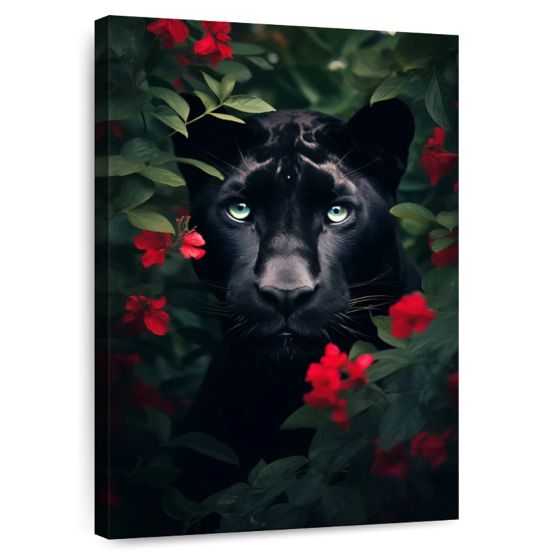 Fleurs de panthère noire Brampt II, H 30 po x l 20 po