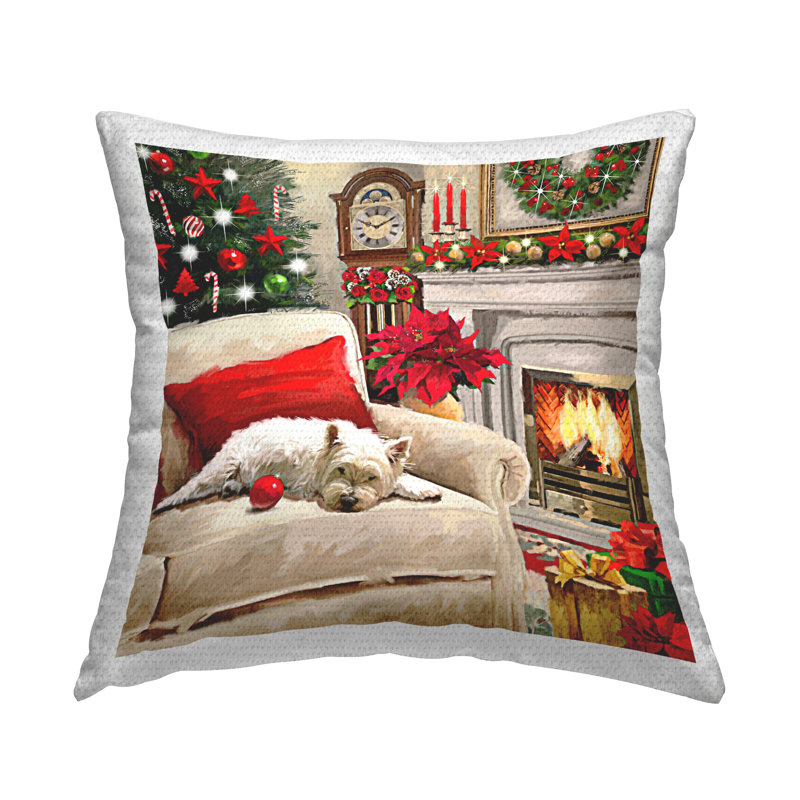 Coussin Cozy Christmas Fireplace