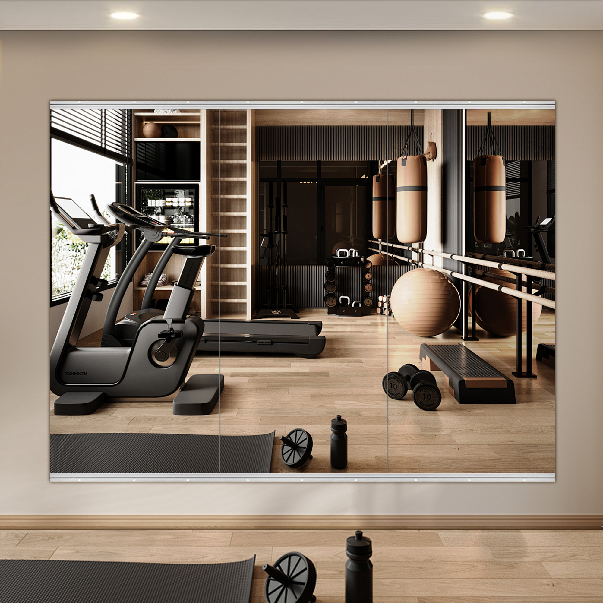 Wrought Studio Laberta Flat Mirror Home Gym Mirror, Dance Studio