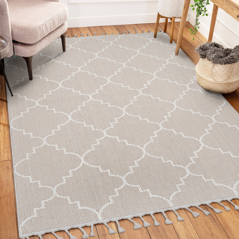 Traditional indoor/outdoor area rugs, Rectangle 6'7" x 7'9"