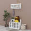 Banc de rangement pour chaussures avec tablettes et 4 crochets, portemanteau multifonctionnel avec portemanteau mural-1779069193