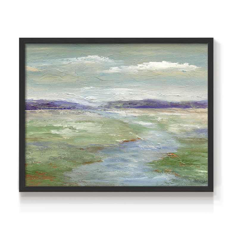 «Meadow Stream I», reproduction encadrée, H 8 po x l 10 po, Noir, noir, noir, noir