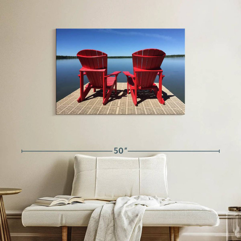 Mehar Red Adirondack Chairs, 26" H x 39" W
