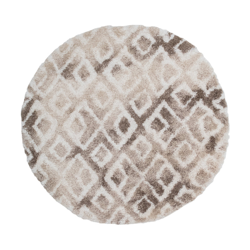 Asay Geometric Indoor Rug, Round 5'3"