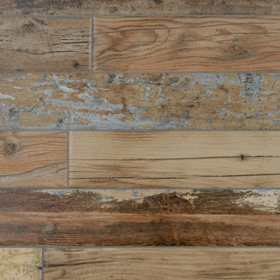 Melvin Color 2-7/8" x 26-1/2" Porcelain Wood Look Subway Wall & Floor Tile