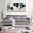 Velvet Sectional Sofa With Chaise-743073555