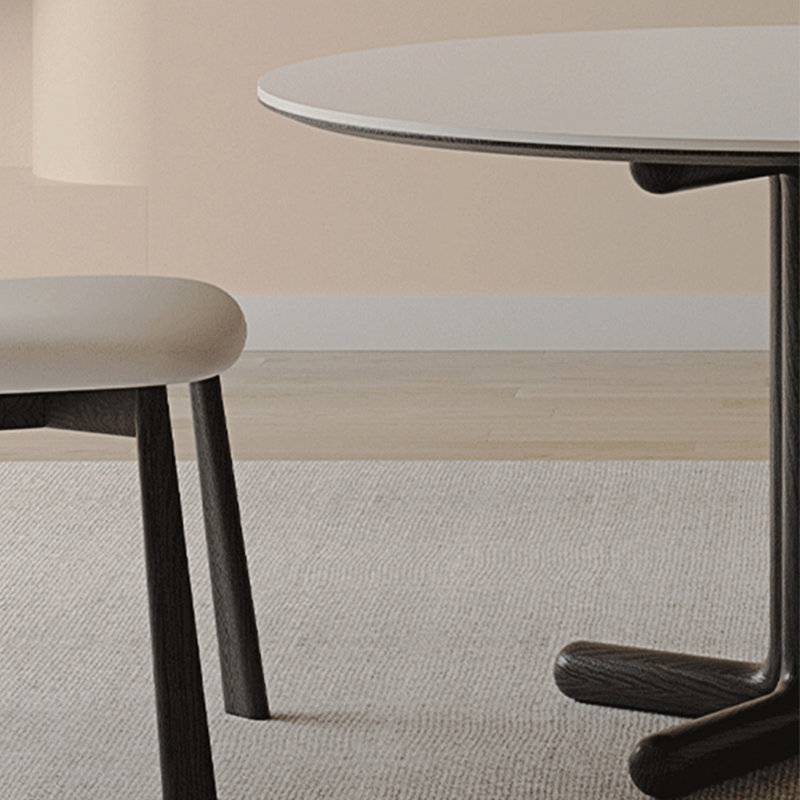 Romantic simple dining table, 29.5"H x 51.1"L x 51.1"W