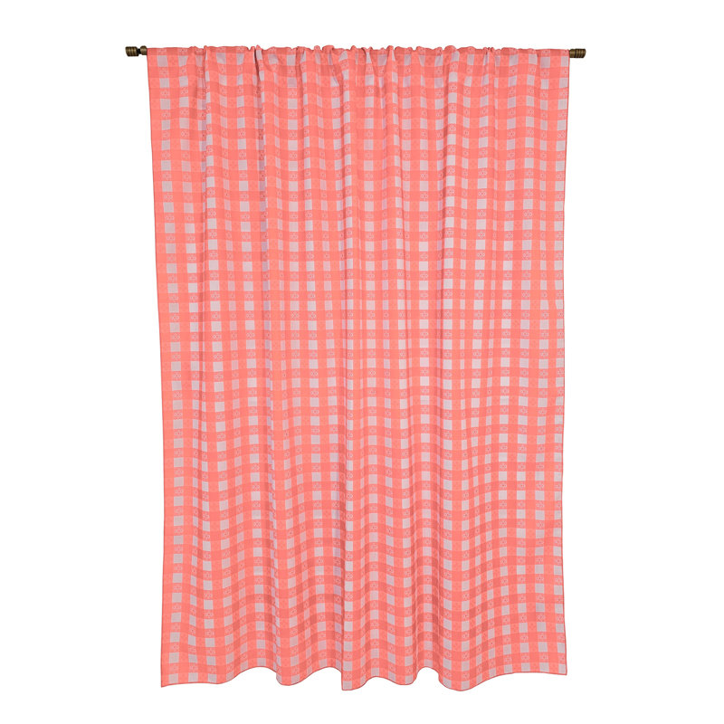 Rideau de fenêtre Popeline, Corail, L 58 po x L 84 po