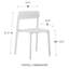 Chaise d'appoint de patio empilable Vowa-87470928