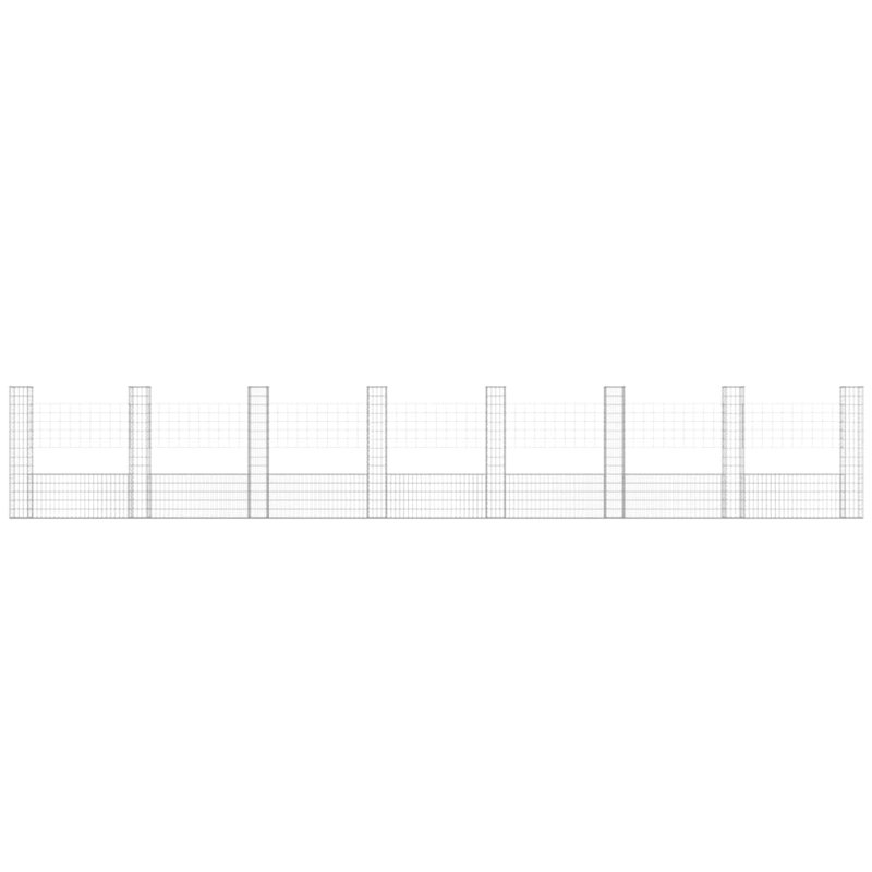 Ancell Silver Mesh Fence Panels, 150cm H x 860cm W x 20cm D