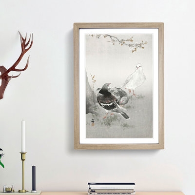 Three Pigeons by Ohara Koson - Picture Frame Painting Print