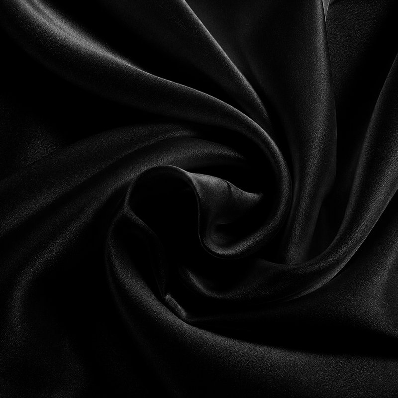 Satin Silk Pillow Cases Pack of 4 Super Soft Smooth Pillow Covers Breathable Hypoallergenic Envelope Closure, Black