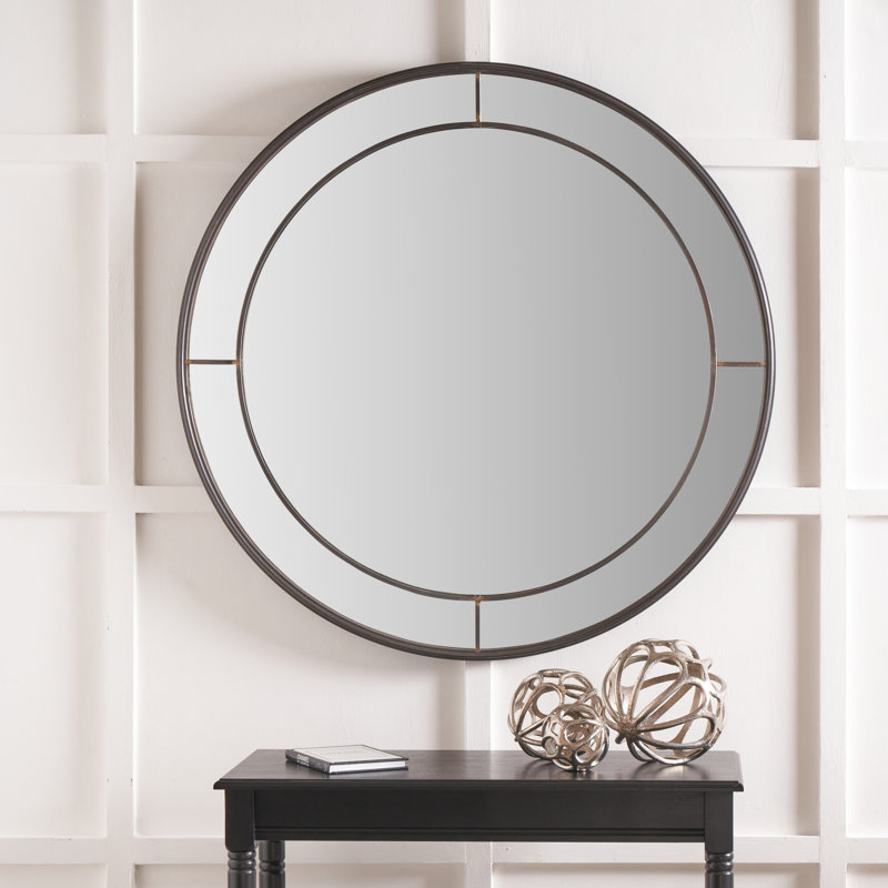 Iron Round Mirror, 254 cm H x 254 cm W