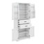 Grande armoire de rangement, armoire de rangement autoportante avec 2 portes, tablette réglable et 2 tiroirs-996518531