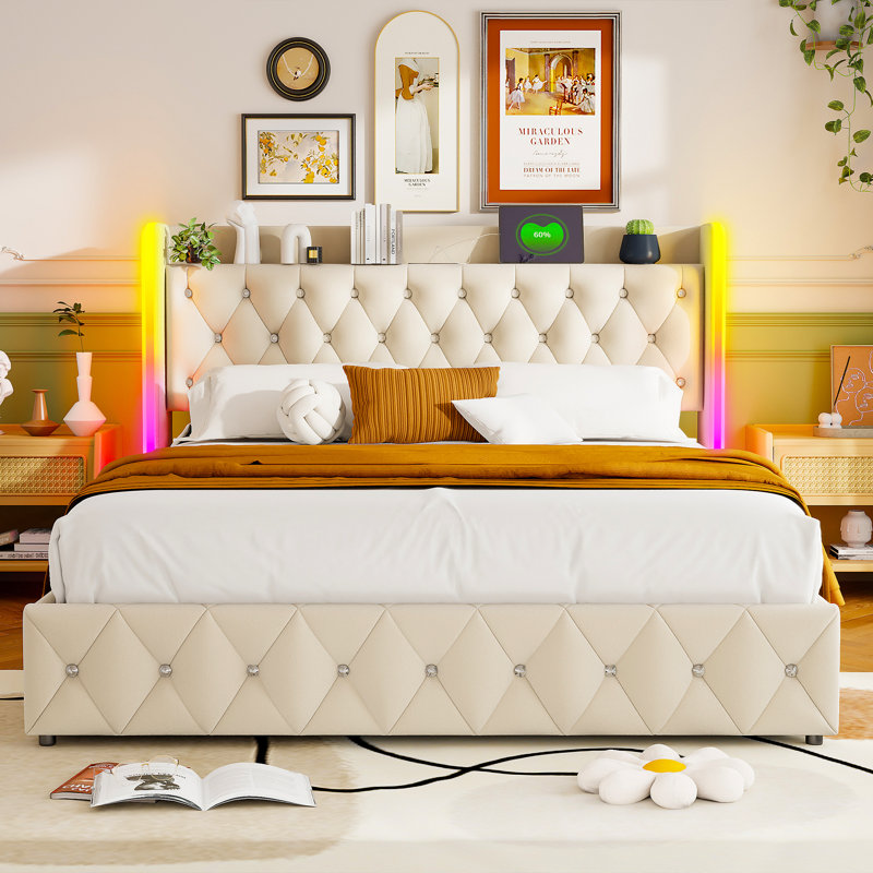 Ottoman Storage Bed, European Double (140 x 200 cm)