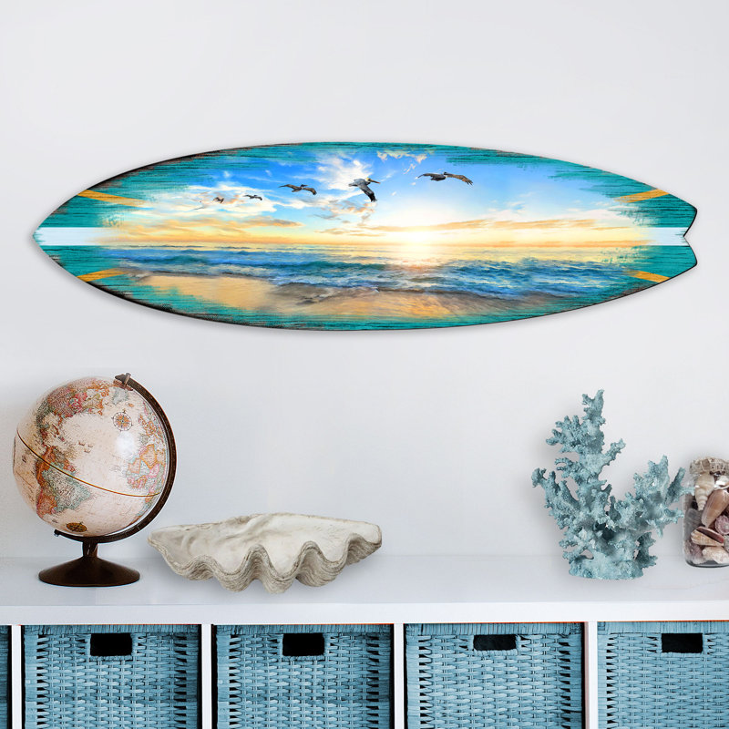 Murale de porte Sunset Surf Diminutive