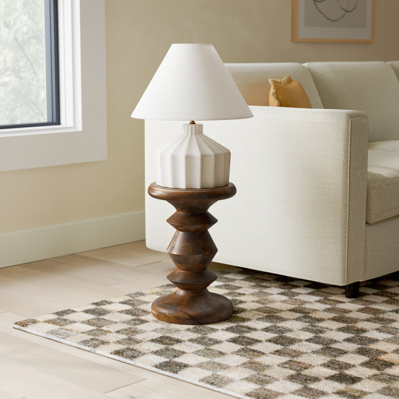 Trashawn Solid Wood End Table, Walnut