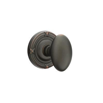 Emtek Dummy Knobset w/ Ribbon & Reed and Egg Knob