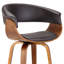 Swivel Upholstered Counter Stool with Solid Wood Frame-31454905