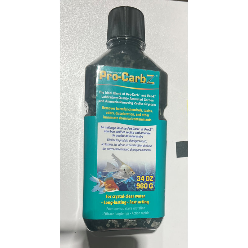 Pro Carb 64 Oz Contains Activated Carbon and Zeolite - For Undergravel Aquarium Use, Medium: 34 oz.