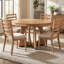 Ensemble de table de salle à manger extensible 5 pièces - Table à motif géométrique avec chaises rembourrées pour la cuisine et la salle à manger-851601282