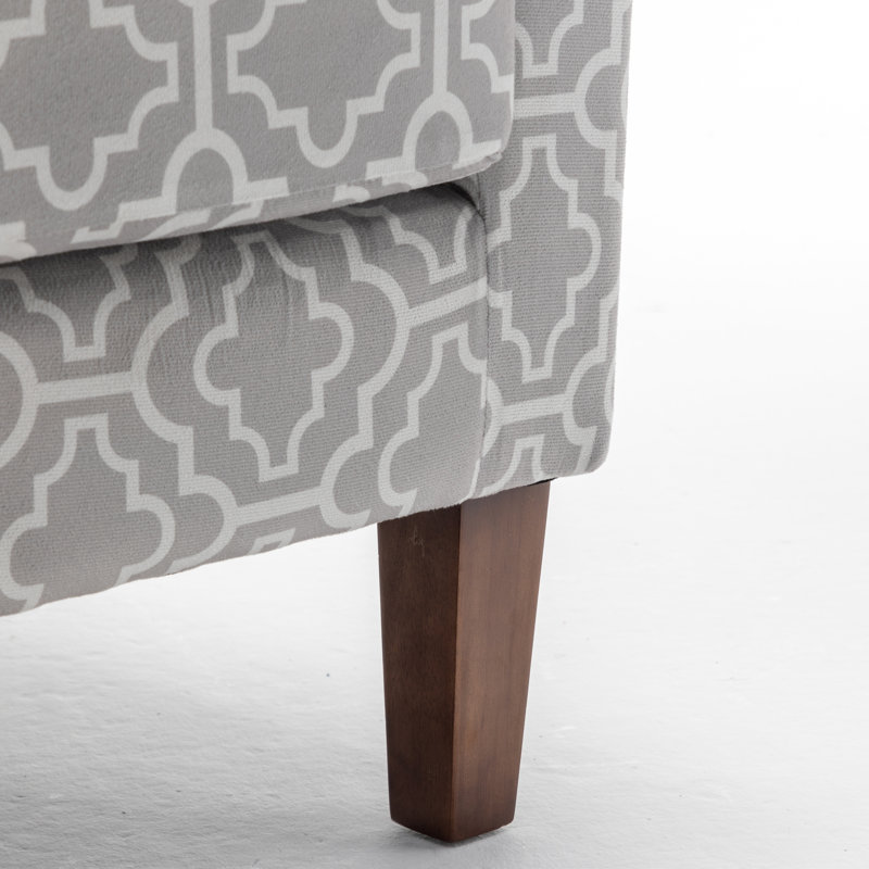 Patterned Polyester Blend Armchair