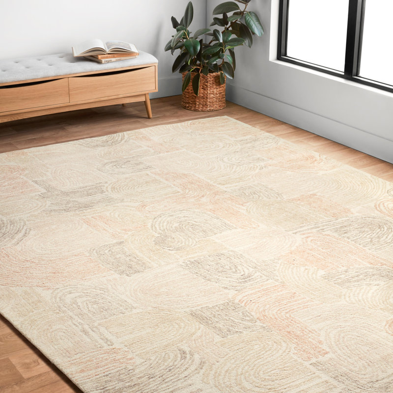 Manon Wool Abstract Indoor Rug, Rectangle 8'6" x 12'