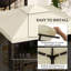 3x3m Replacement Canopy Roof, 2-tier Top Cover With Uv Protected Pa Coated Polyester, Cream White