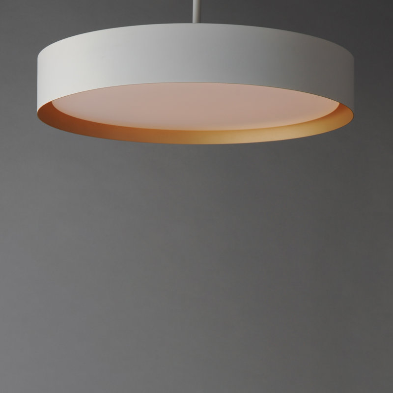 Luminaire suspendu 1 lumière Artyom, Blanc / Doré