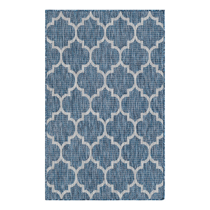 Suffolk Blue Indoor/Outdoor Area Rug, Rectangle 3'3" x 5'3"