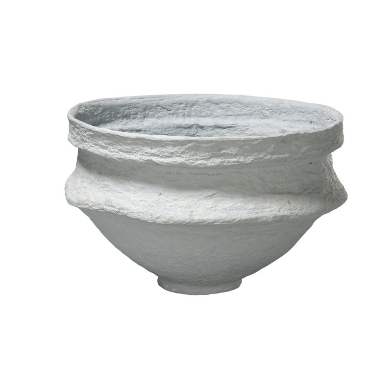Large Blue Cotton Papier Mâché Decorative Bowl