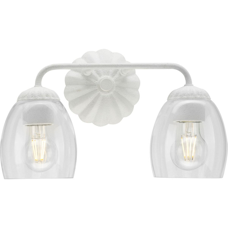 Quillan Dimmable Vanity Light, White Plaster, 2