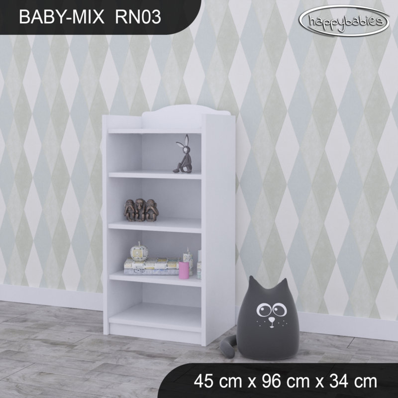 96cm H Kids Cube, 96cm H x 45cm W x 34cm D, White