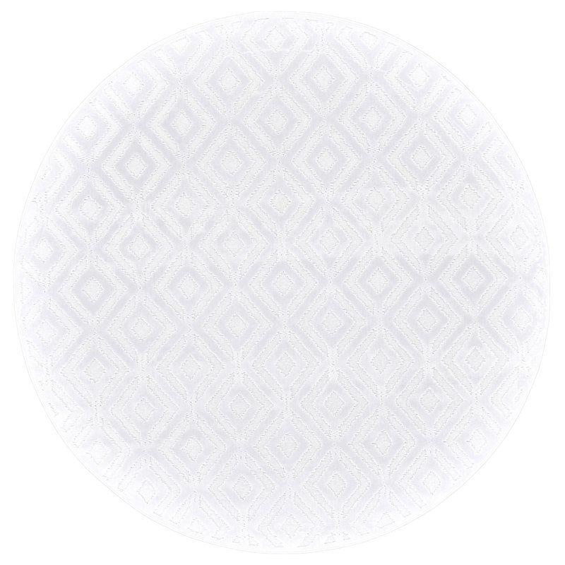 Tapis blanc Ewald, Rond 7'6" x 7'6"