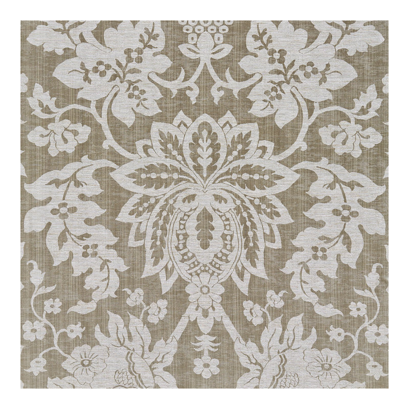 Modern Luxury Metalline Damask, Smoke